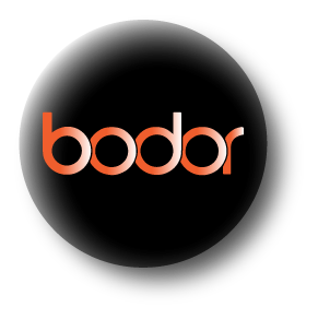 Bodor Logo chess black orange-white large
